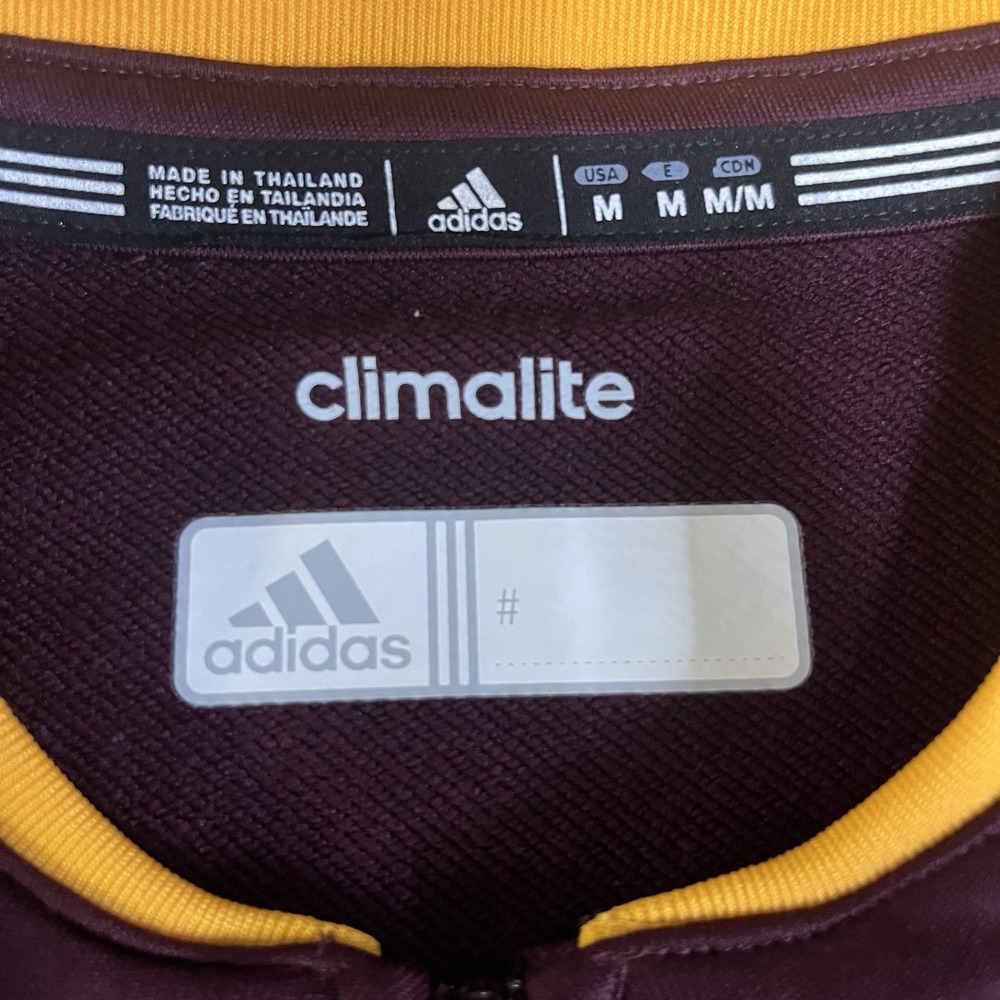 Adidas Track Jacket Mens Medium Maroon CMU Chippewas Climalite Full Zip M90630 - Picture 3 of 7
